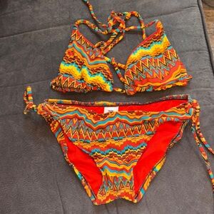 Mossimo Supply Co. Multicolor Zigzag Bikini